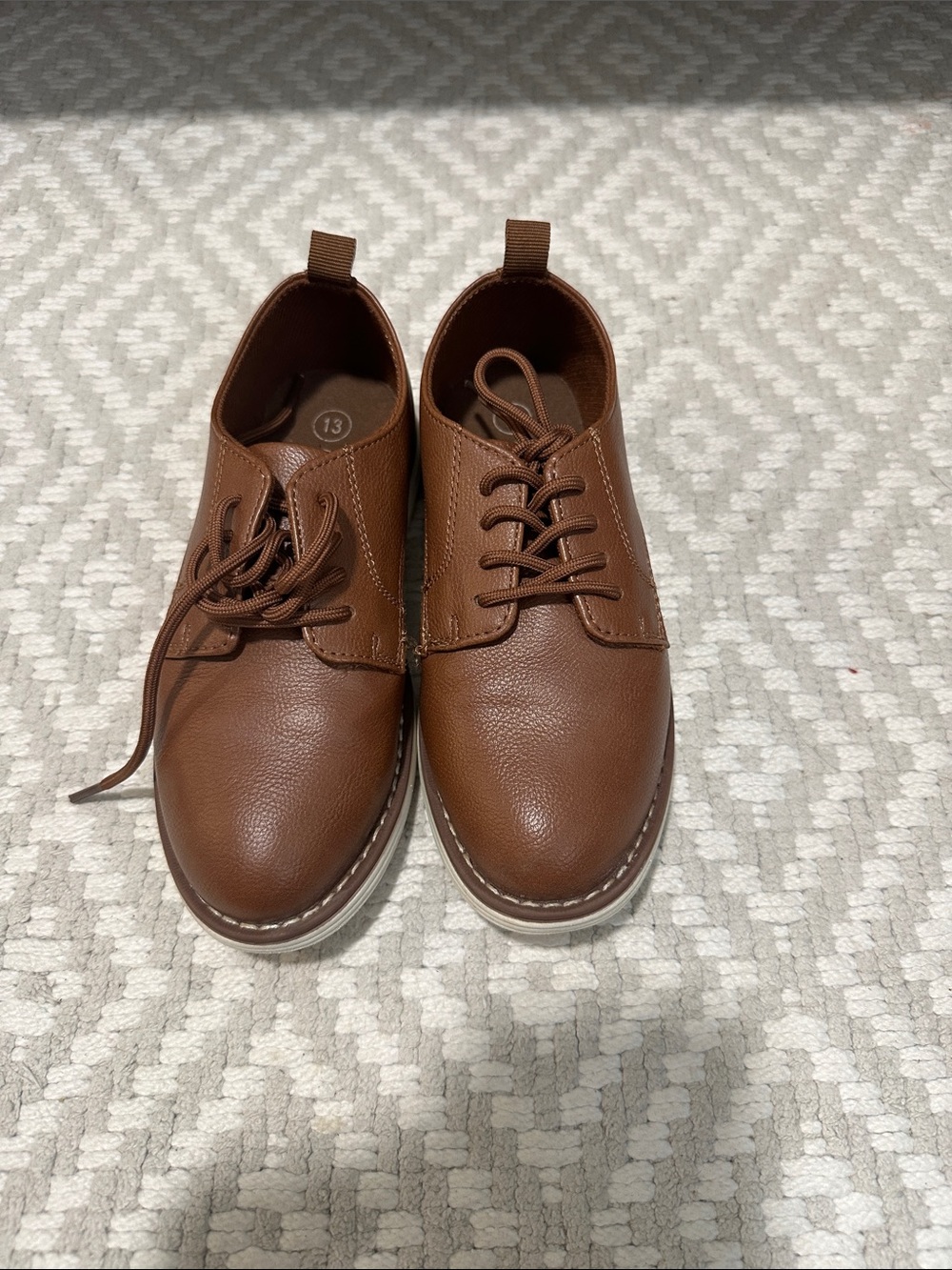 Little boys size 13 brown dress shoe
